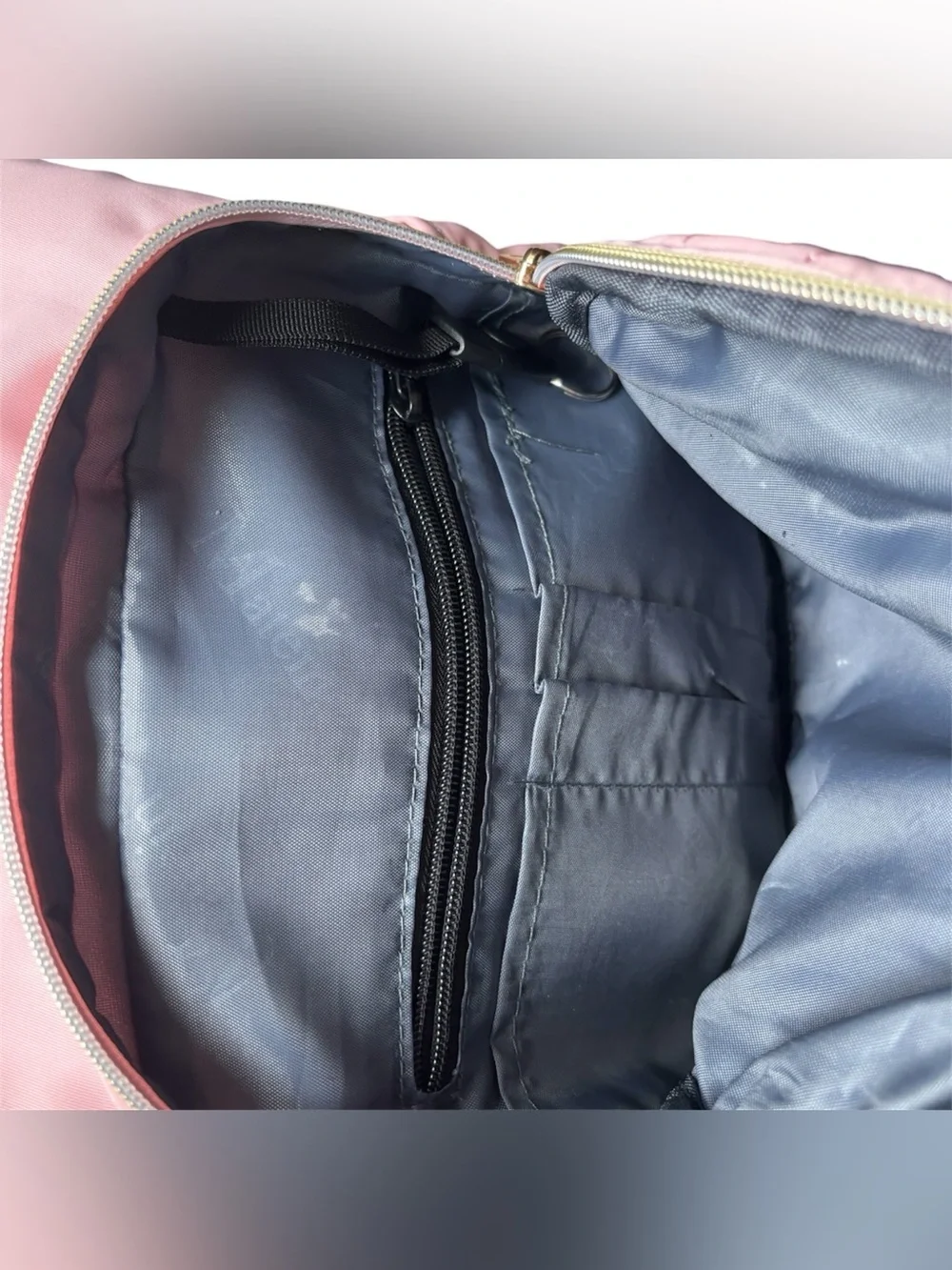 Matein Pink Quilted Backpack Zip Closure Pockets Padded Straps Top Handle